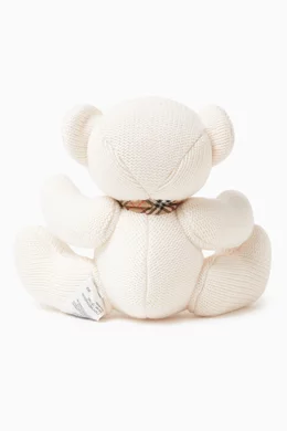 Buy Burberry White Check Bow tie Thomas Bear Rattle for UNISEX Online Ounass Kuwait
