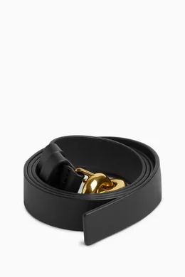 Buy Bottega Veneta Black Knot Belt in Calfskin Leather for