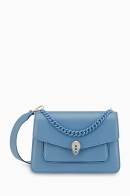 Buy BVLGARI Blue Serpenti Forever Maxi Chain Bag Crossbody Bag in Nappa for Women Online Ounass Kuwait