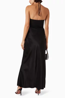 Buy Anna October Black Sarah Midi Dress for Women Online | Ounass Kuwait