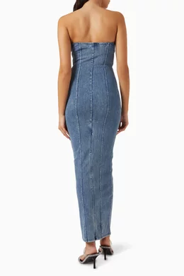 janette silver metallic maxi dress Odessa Silver Metallic Corset Maxi Dress