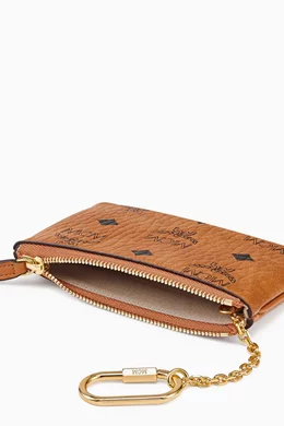 Buy MCM Brown Key Pouch in Visetos for UNISEX Online Ounass Kuwait