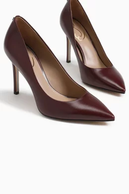 Buy Sam Edelman Burgundy Hazel 95 Pumps in Leather for Women
