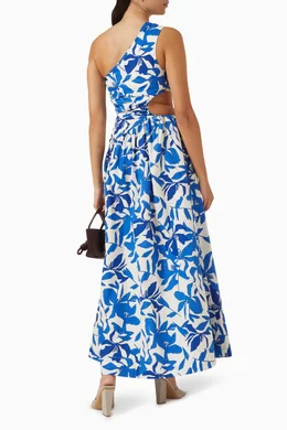 sir the label vivi asymmetrical cut out dress Arrabel Tiered Ruffle Asymmetric Mini Dress Black main image 1