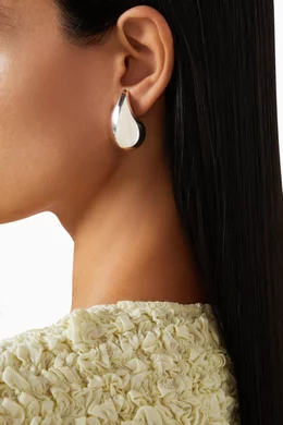 Buy Bottega Veneta Grey Small Drop Earrings in Sterling