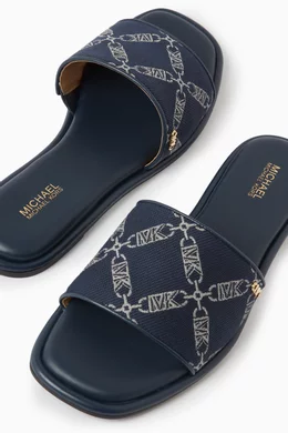 Michael Kors Hayworth Slide Buy Michael Kors Blue Hayworth Slide