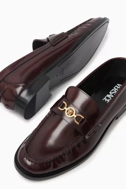 Buy Versace Multicolour La Medusa Loafers in Leather for Women Online Ounass Kuwait
