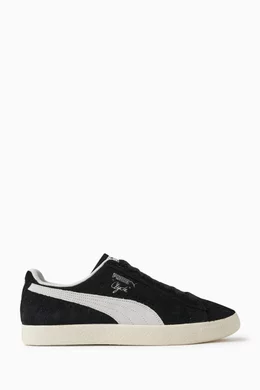 Buy Puma Black Clyde Sneakers in Suede for Men Online Ounass Kuwait