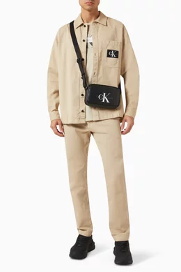 Buy Calvin Klein Jeans Neutral Monogram Print T-shirt in Organic