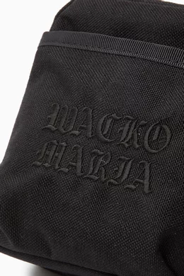 Buy WACKO MARIA Black Speak Easy Shoulder Bag in Nylon for