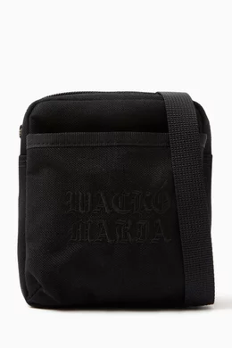 Buy WACKO MARIA Black Speak Easy Shoulder Bag in Nylon for