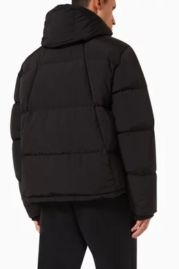 Buy Kith Black Midi Puffer Jacket in Wrinkle Nylon for Men Online Ounass Kuwait