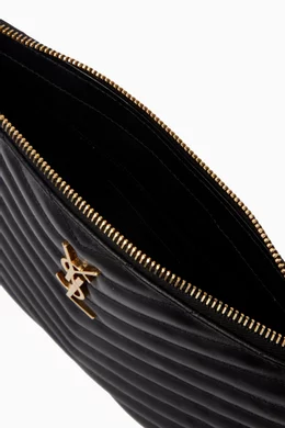 Buy SAINT LAURENT Black Cassandre Matelasse A5 Pouch in Quilted Leather for Women Online Ounass Kuwait