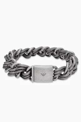 Emporio armani men's stainless steel chain link bracelet sales