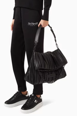 Buy KARL LAGERFELD Black Medium K/Kushion Quilt Folded Shoulder Bag in Faux  Leather for Women Online | Ounass Kuwait
