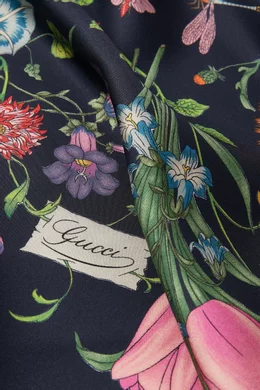 Flora Print Silk Foulard Gucci Bloom Buy Gucci Blue Flora-print
