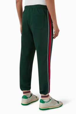 Buy Gucci Green GG Logo Sweatpants in Jacquard jersey for Men Online Ounass Kuwait