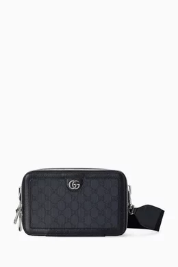 Buy Gucci Blue Ophidia Mini Bag in GG Supreme Canvas Calf