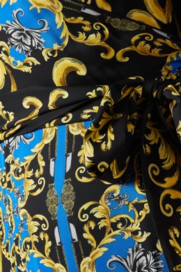 Buy Alice Olivia Blue Alisa Wrap Shirt Maxi Dress in Viscose for