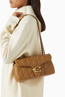 Buy Coach Brown Tabby 26 Quilted Shoulder Bag in Leather for Women