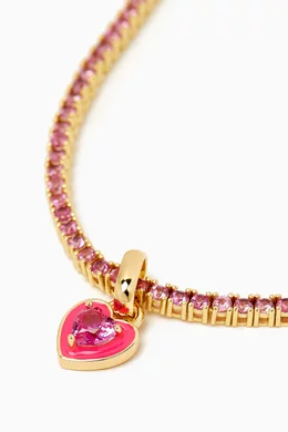 Cubic Zirconia Charm Necklace Aj LUV AJ Gold Women's Necklace YOOX - Main Image