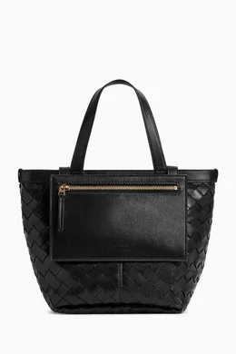 Buy Bottega Veneta Black Small Flip Flap Bag in Intrecciato