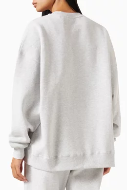 Buy Rotate Birger Christensen Grey Iris Logo Crewneck Sweatshirt