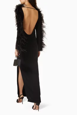 Buy De La Vali Black Cabaret Maxi Dress for Women Online Ounass Kuwait