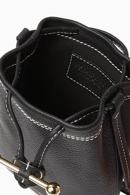 Buy Strathberry Black Lana Osette Pouch Crossbody Bag in Leather