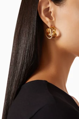 Buy Joanna Laura Constantine Gold Multi Wave Hoop Earrings in 18kt