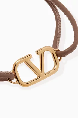 【関税＆送料込み】Valentino Garavani Vlogo Signature Brace Valentino Garavani VLogo Signature bracelet for Men - Black