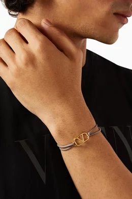 【関税＆送料込み】Valentino Garavani Vlogo Signature Brace Vlogo Signature Bracelet In Metal And Swarovski® Crystals