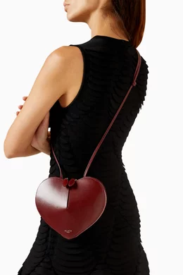 Leather Sac Red Heart Shaped Ysl Bag Buy Alaïa Burgundy Le Coeur