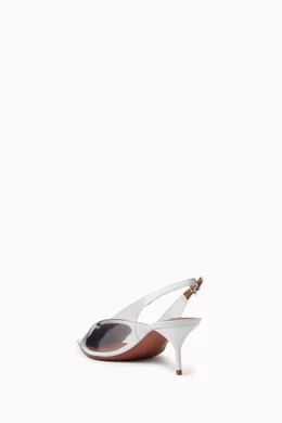 White slingback mules cheap