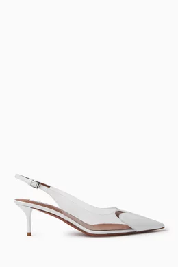 White slingback mules hot sale