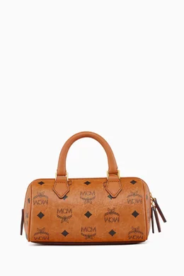 Buy MCM Brown Mini Ella Boston Top-handle Bag in Coated-canvas for