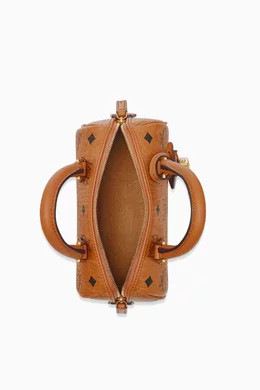 Buy MCM Brown Mini Ella Boston Top-handle Bag in Coated-canvas for