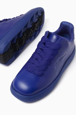 Buy Burberry Blue Box EKD Embossed Low-top Sneakers in