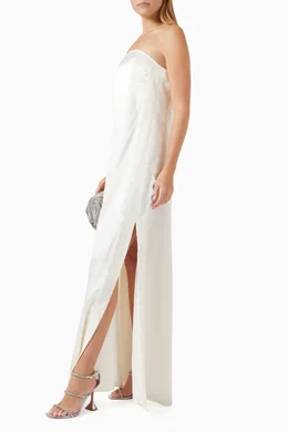 chinese dress ladies Rent Shona Joy La Lune Lace Back Maxi Dress Powder Blue