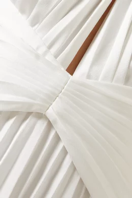 Buy Acler White Finnegan Pleated Maxi Dress for Women Online | Ounass Kuwait
