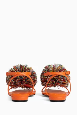 サンダル・ミュール BOTTEGA VENETA ORANGE LEATHER ADAM SANDALS Bottega Veneta® Women's Adam Sandal in New orange. Shop