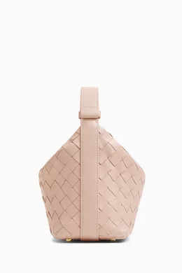 Buy Bottega Veneta Pink Mini Wallace Shoulder Bag in