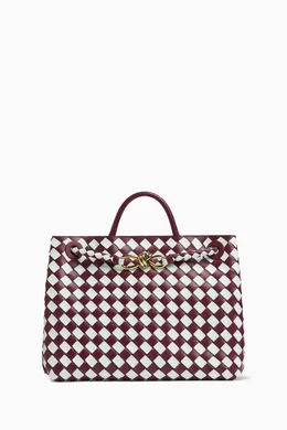Buy Bottega Veneta Multicolour Medium Andiamo Top-handle Bag in