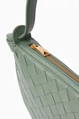 ショルダーバッグ・ポシェット BOTTEGA VENETA MINT GREEN LEATHER MINI SUNRISE SHOULDER BAG Bottega Veneta Mint Green Leather Mini Sunrise Shoulder Bag