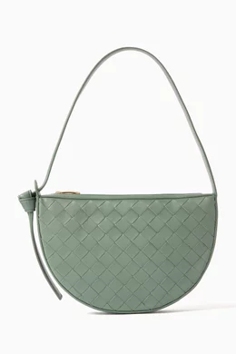 Buy Bottega Veneta Green Mini Sunrise Shoulder Bag in