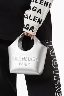 Buy Balenciaga Silver XS Mary-Kate Tote Bag in Metallic