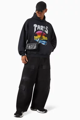 Buy Balenciaga Black Unisex Paris Tropical Hoodie in Vintage