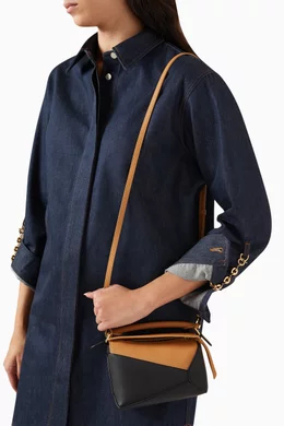 Buy LOEWE Brown Mini Puzzle Bag in Classic Calfskin for Women Online Ounass Kuwait