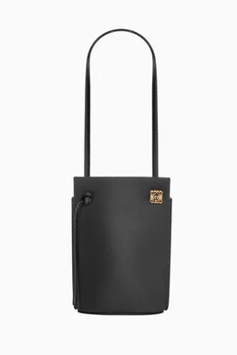 Buy LOEWE Black Dice Pocket Crossbody Pouch in Classic Calfskin