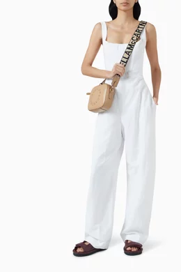 Buy Stella McCartney White Corset All in one Jumpsuit in Viscose linen Blend for Women Online Ounass Kuwait